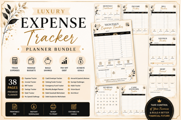 Download Luxury Budget Planner Bundle - Premium Bundle