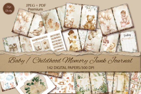 Download Baby Memory Junk Journal Kit - Journal Collection