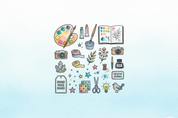 Download Art Tools and Creative Journal Icons Set - Journal Collection