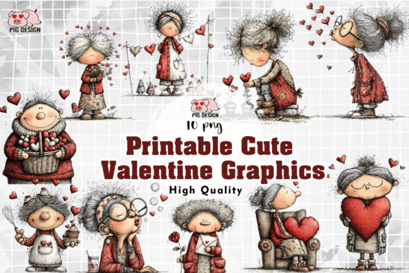 Download Printable Cute Valentine Graphics PNG - Premium Resources