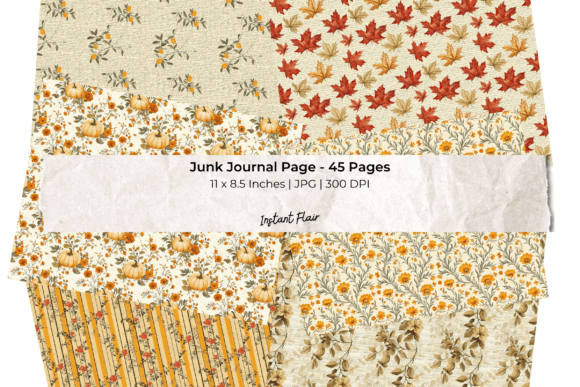 Download Autumn Junk Journal Pages Bundle - Journal Collection