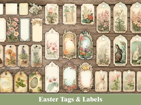 Download Easter Tags Spring Junk Journal Supplies - Journal Collection